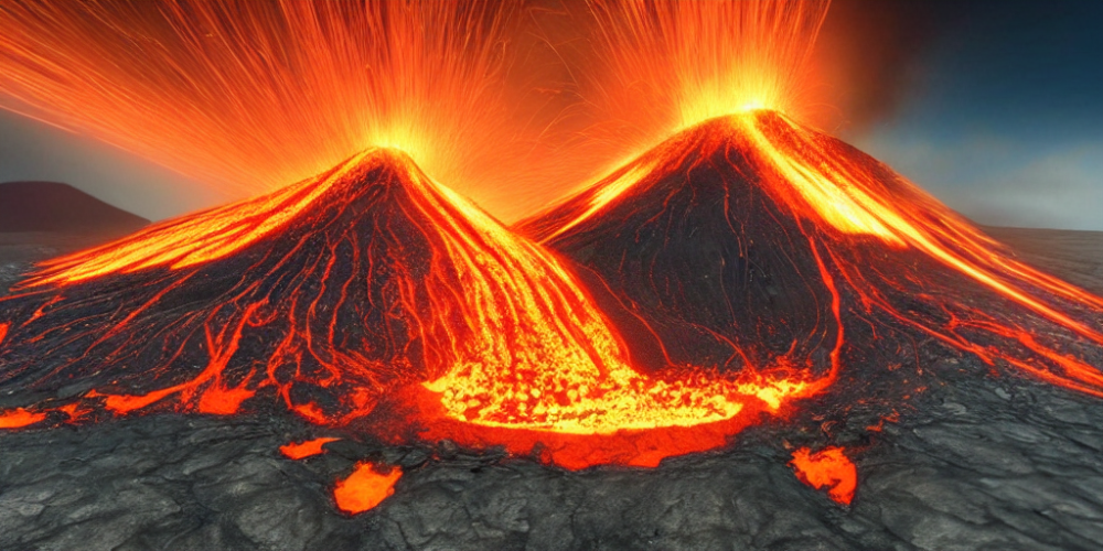 AI绘画关键词分享，火山爆发图片生成教学