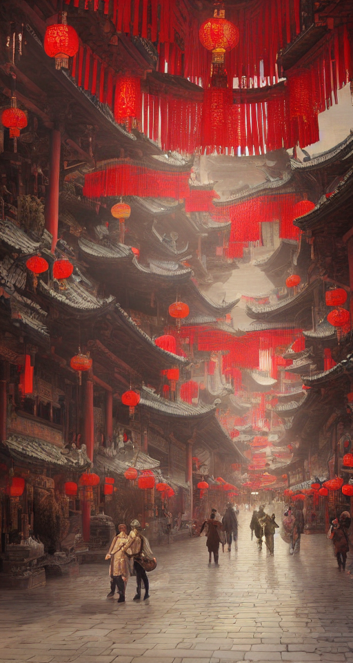 AI绘画关键词分享，中国皇城图片生成教学