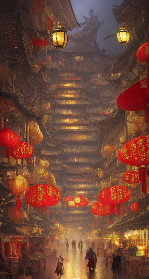 AI绘画关键词分享，中国皇城图片生成教学