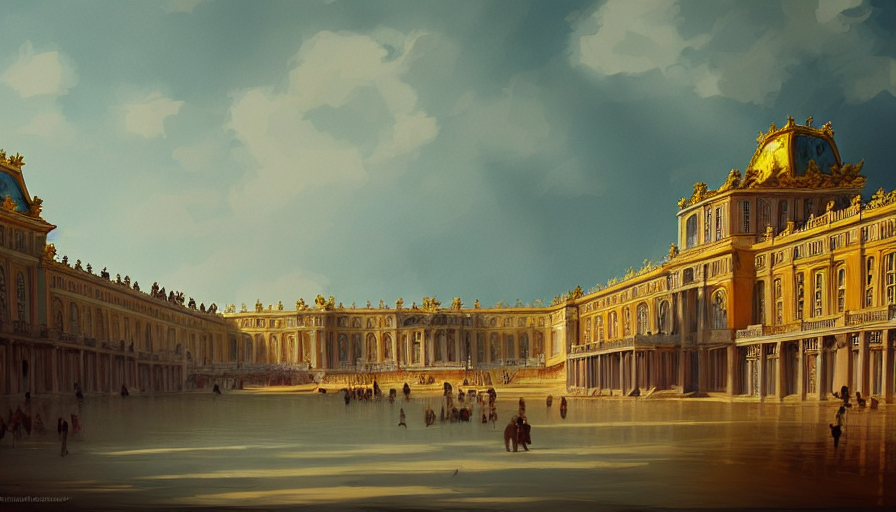 AI生成关键词，概念美术工具，凡尔赛宫的美图怎么做？