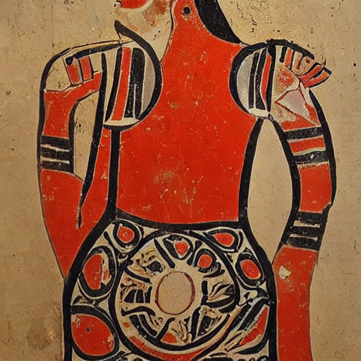 装饰米诺斯艺术风格 - Decorative Minoan art style - AI 绘画艺术风格关键词