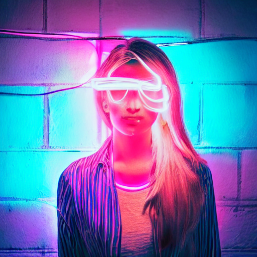 霓虹灯效果 - Neon light effect - AI 绘画细节提示词