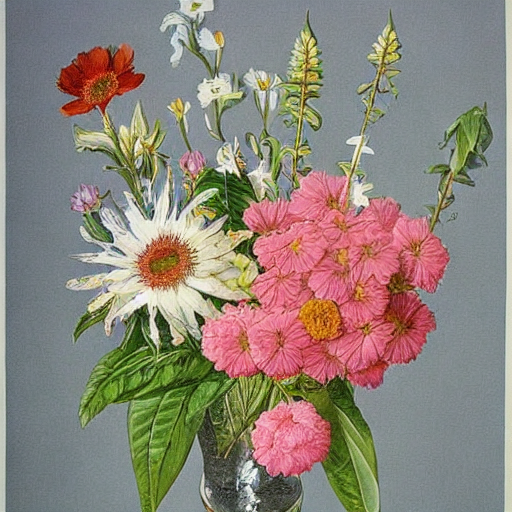 植物艺术品 - Botanical artwork - AI 绘画艺术风格描述语
