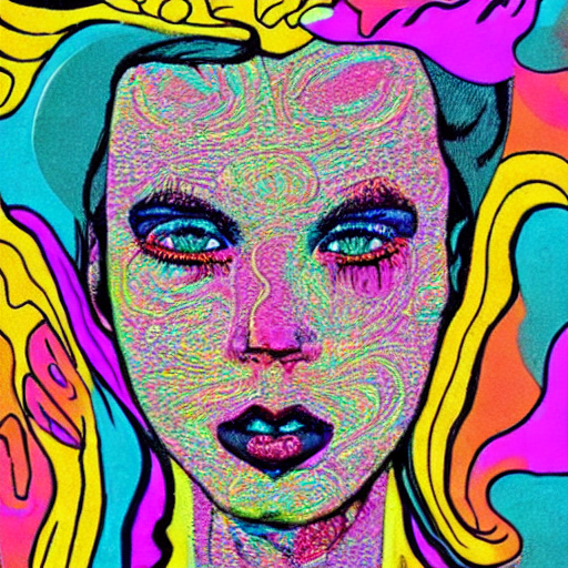 迷幻的 - psychedelic - AI 绘画细节提示语