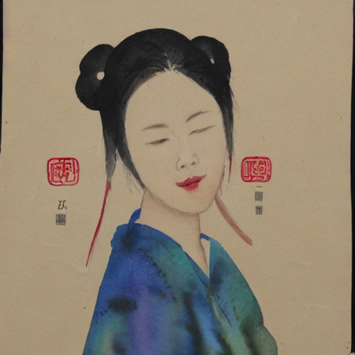 中国水彩画 - Chinese watercolor - AI 绘画艺术风格提示语