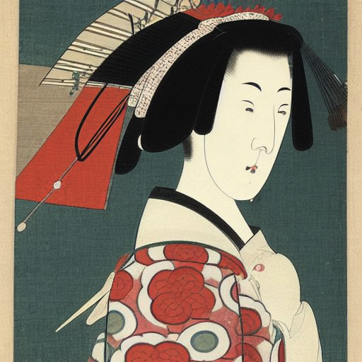 北川宇多太郎 - Kitagawa Utamaro - AI 绘画艺术家描述词