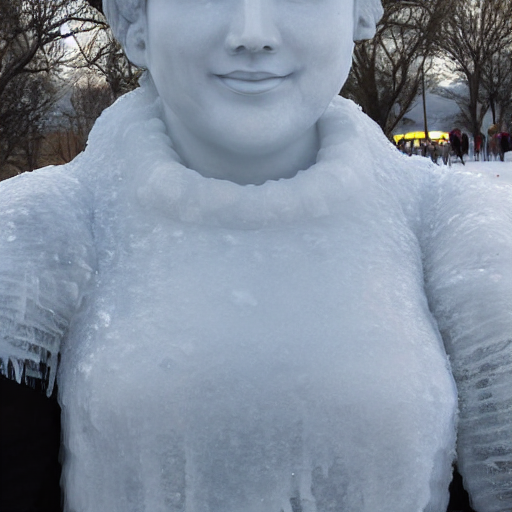 冰雪雕像 - Ice Statue - AI 绘画细节提示语